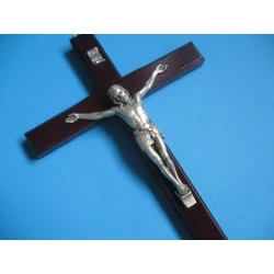 Krzyż drewniany kolor brąz 27 cm